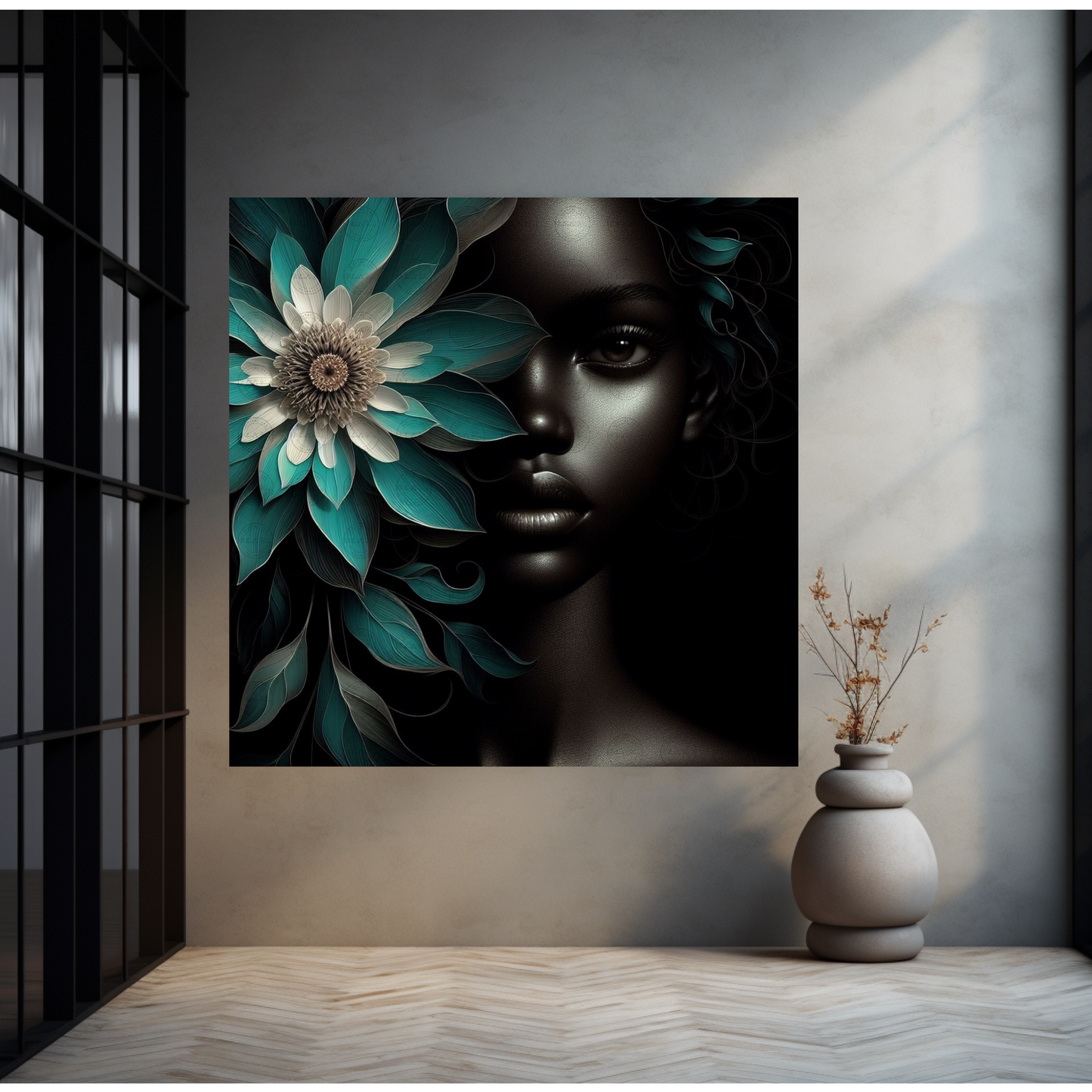 Digital Art - Botanical Elegance: A Verdant Veil - #2016