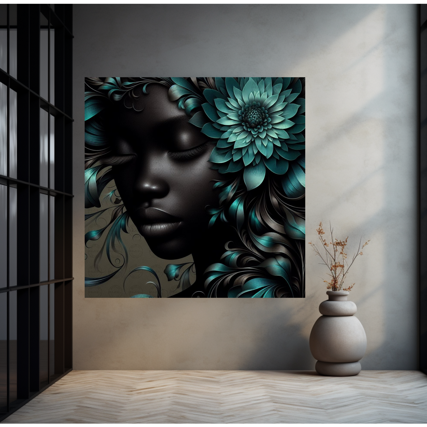 Digital Art - Botanical Elegance: A Verdant Veil - #2015