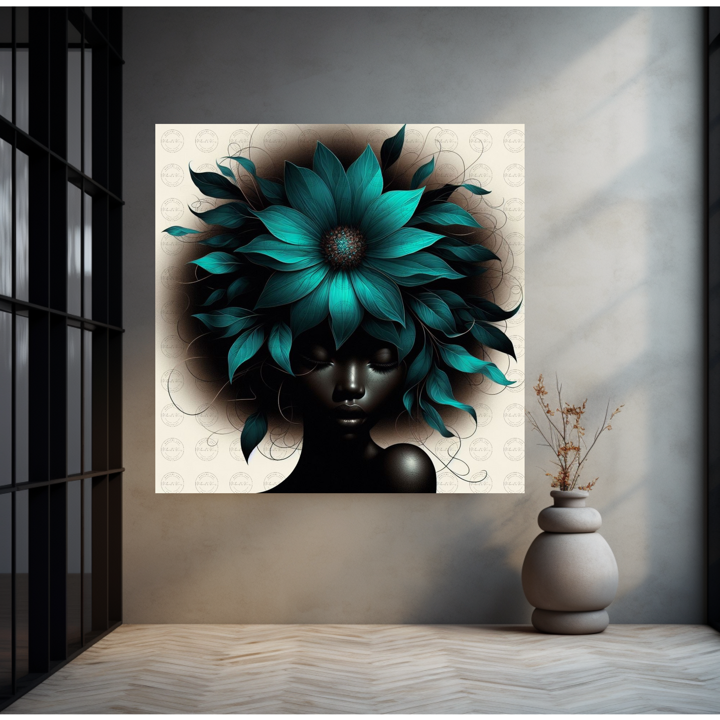 Digital Art - Botanical Elegance: A Verdant Veil - #2017