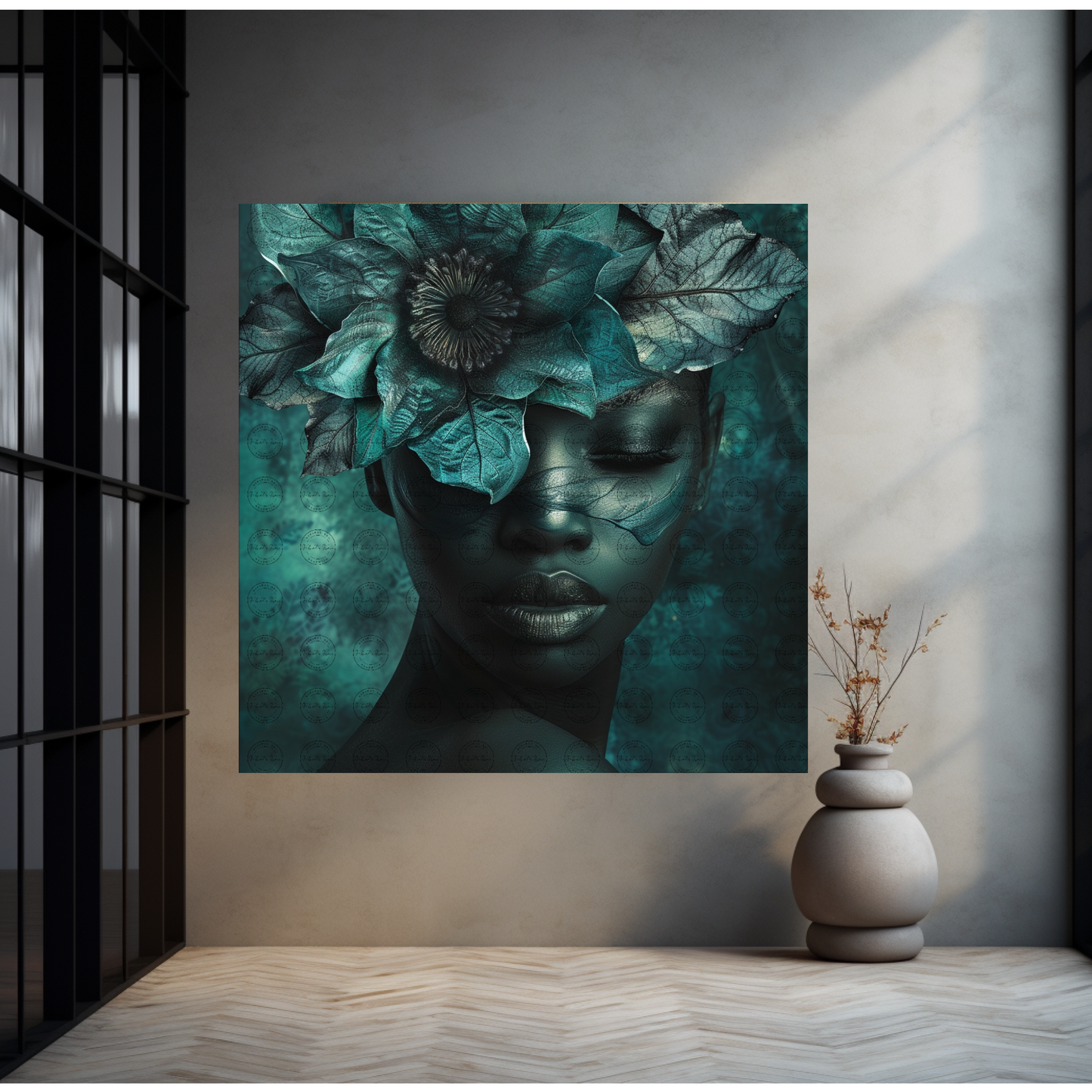 Digital Art - Botanical Elegance: A Verdant Veil - #2011