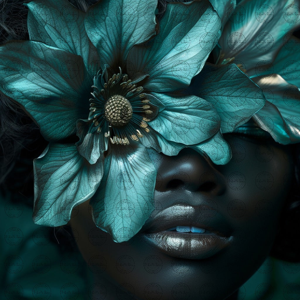 Digital Art - Botanical Elegance: A Verdant Veil - #2012