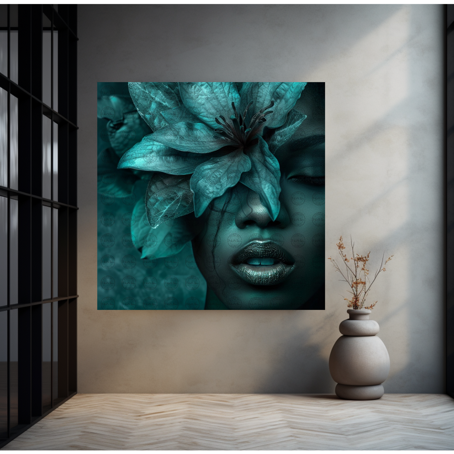 Digital Art - Botanical Elegance: A Verdant Veil - #2013