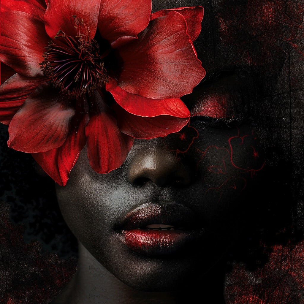 Digital Art - Botanical Elegance: A Verdant Veil - #2018