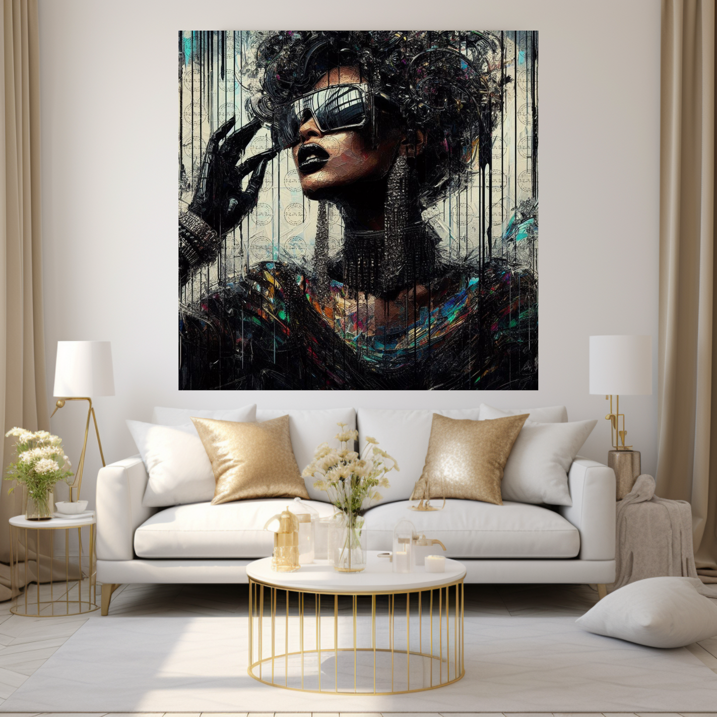 Digital Art - Vivid Elegance: Neo-Expressionist Fusion - #2017