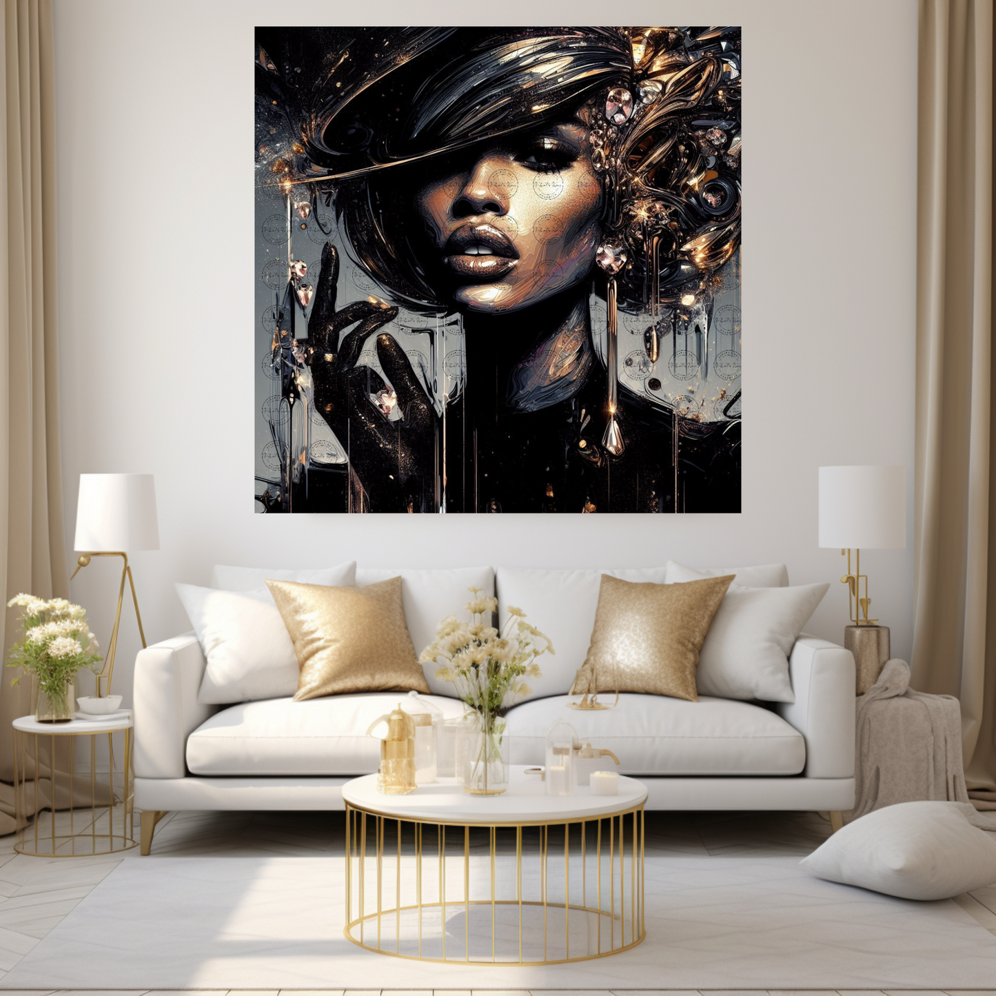 Digital Art - Vivid Elegance: Neo-Expressionist Fusion - #2018