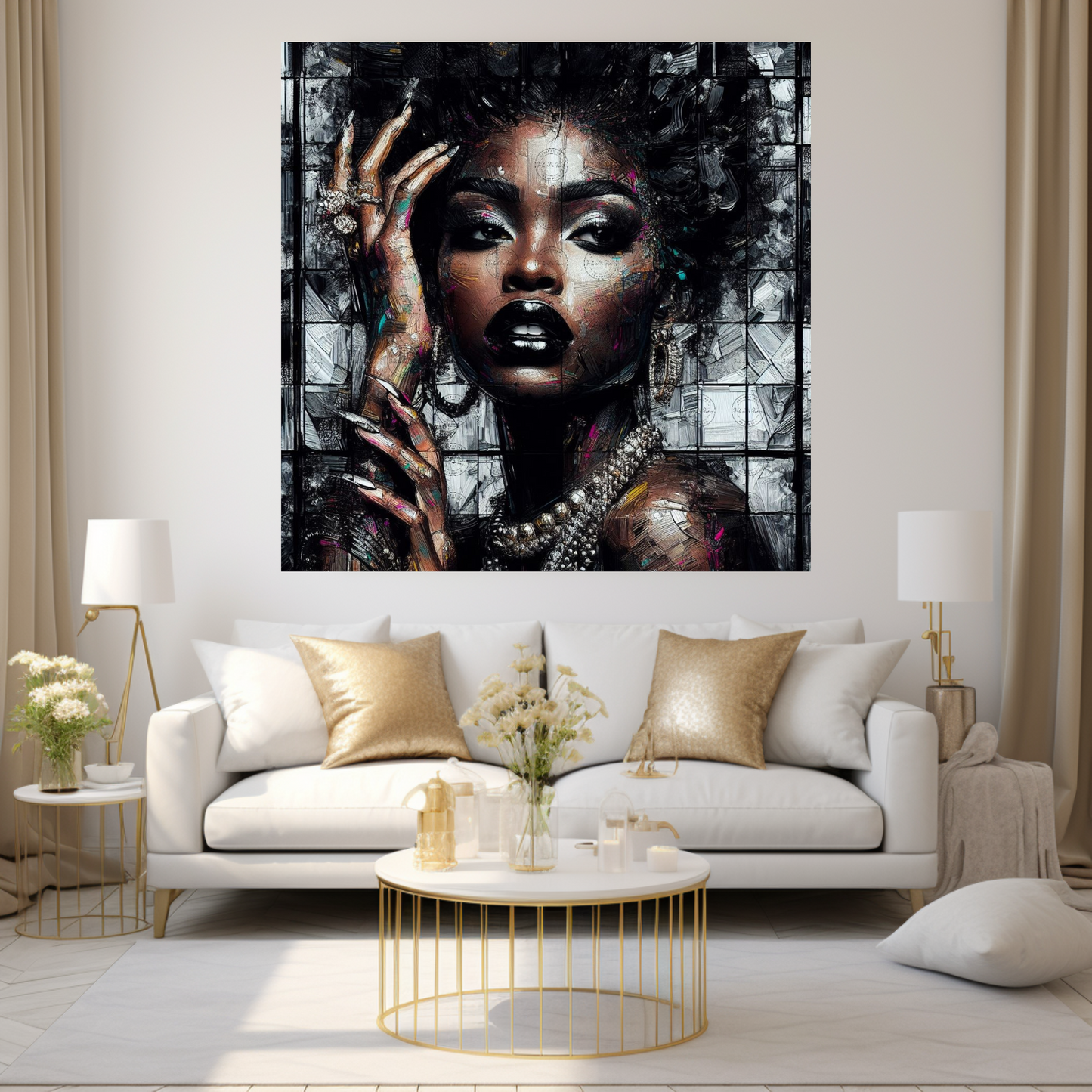 Digital Art - Vivid Elegance: Neo-Expressionist Fusion - #2019