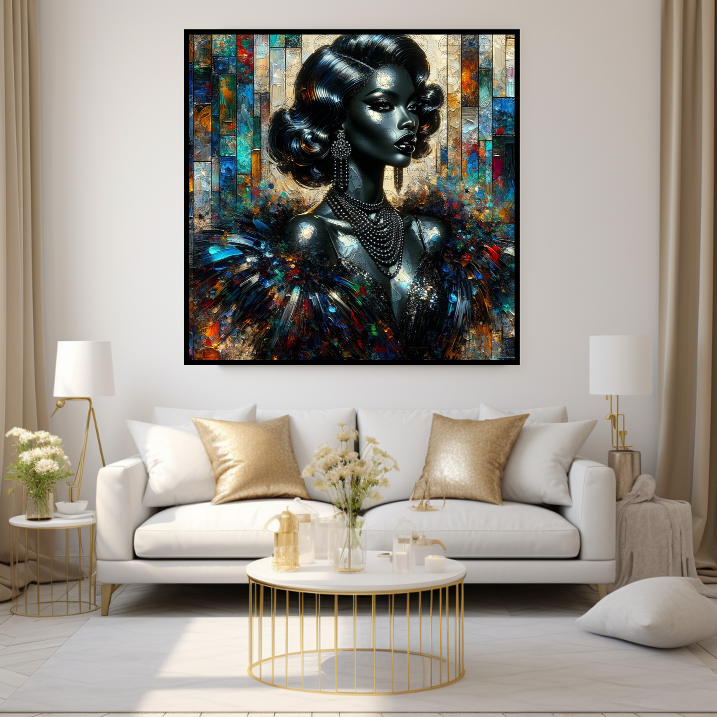 Digital Art - Vivid Elegance: Neo-Expressionist Fusion - #2011