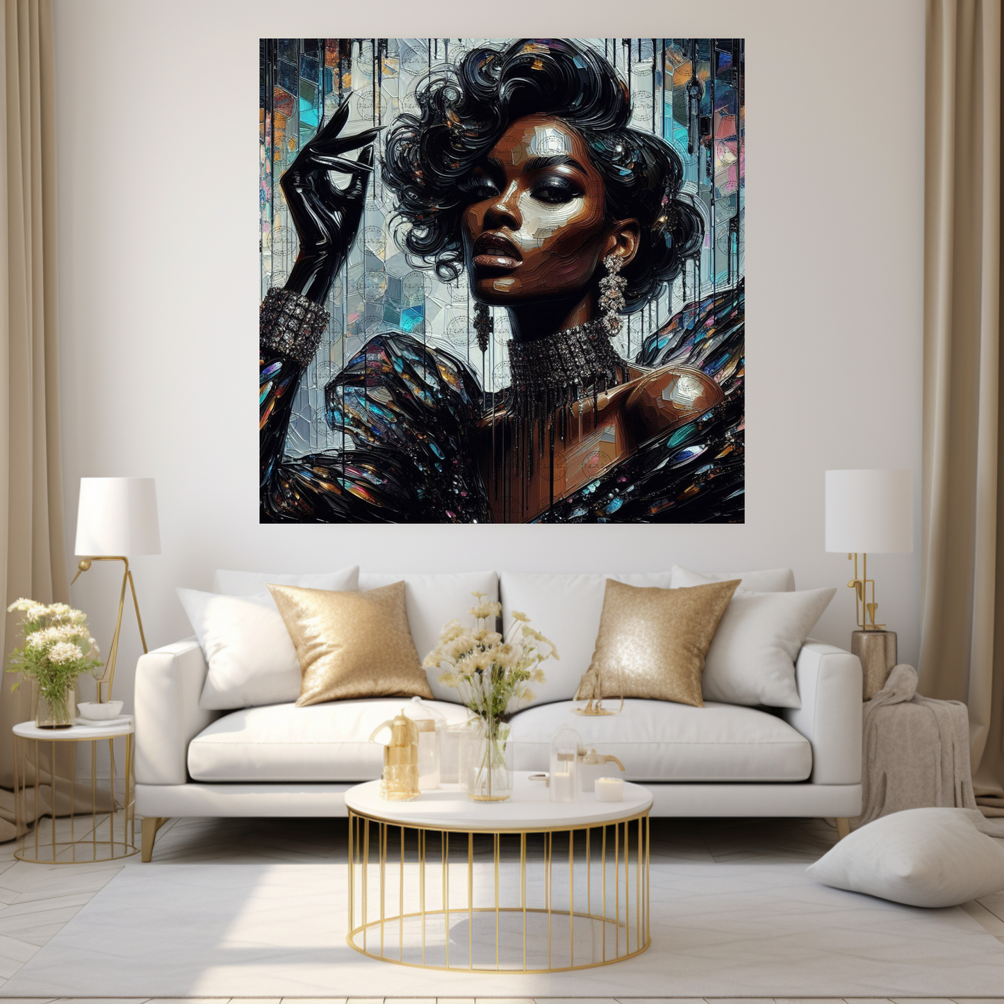 Digital Art - Vivid Elegance: Neo-Expressionist Fusion - #2020