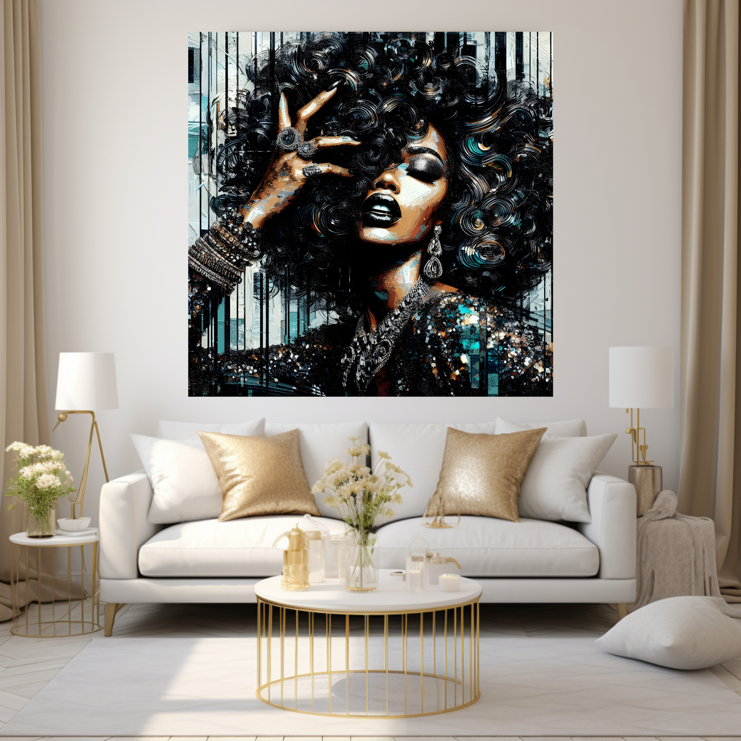 Digital Art - Vivid Elegance: Neo-Expressionist Fusion - #2016