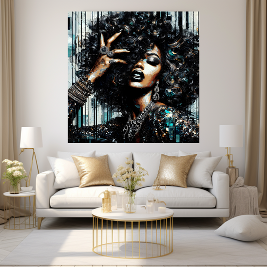 Digital Art - Vivid Elegance: Neo-Expressionist Fusion - #2016