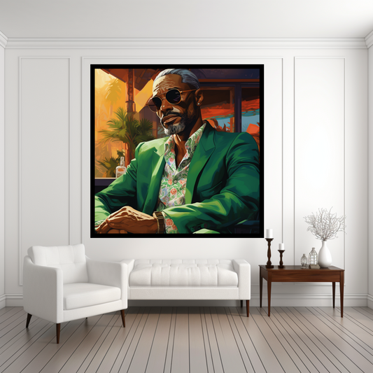 Digital Art - Elegance in Emerald: A Portrait of Timeless Sophistication #2012