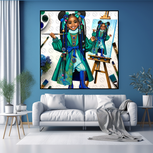 Black Girl Art - Kids Digital Art - Velvet's View - Baby Artists - A Joyful Expression 641
