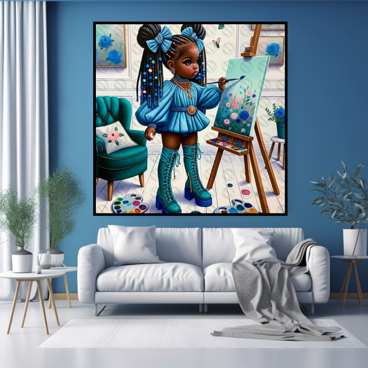 Black Girl Art - Kids Digital Art - Velvet's View - Baby Artists - A Joyful Expression 642