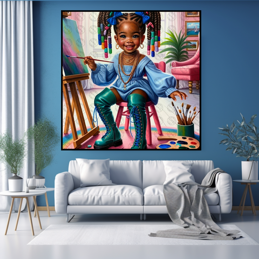 Black Girl Art - Kids Digital Art - Velvet's View - Baby Artists - A Joyful Expression 643