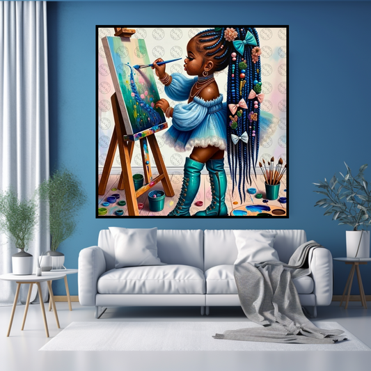 Black Girl Art - Kids Digital Art - Velvet's View - Baby Artists - A Joyful Expression 644