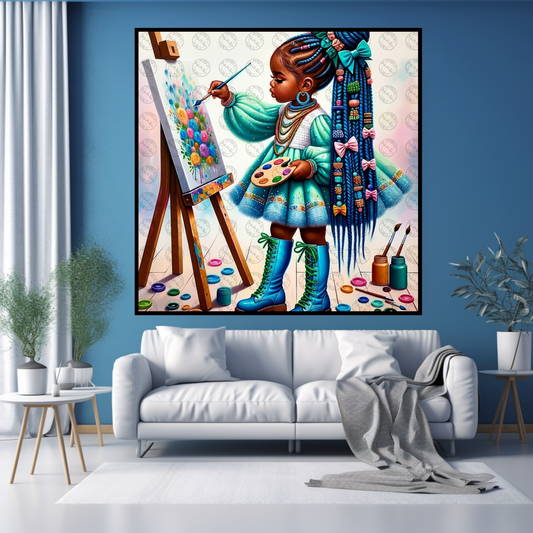Black Girl Art - Kids Digital Art - Velvet's View - Baby Artists - A Joyful Expression 646