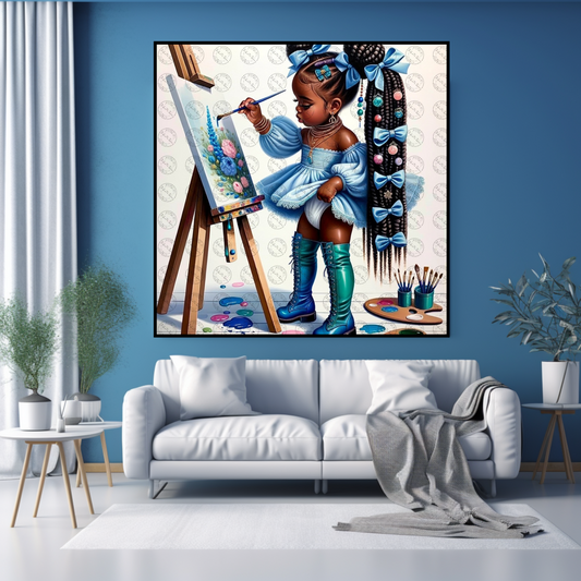 Black Girl Art - Kids Digital Art - Velvet's View - Baby Artists - A Joyful Expression 647
