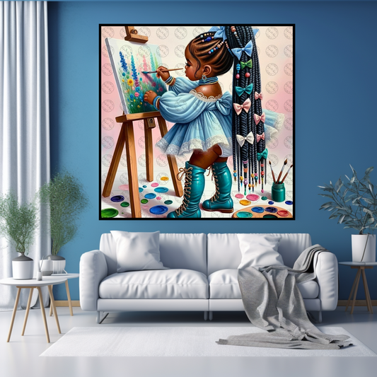 Black Girl Art - Kids Digital Art - Velvet's View - Baby Artists - A Joyful Expression 648