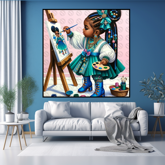 Black Girl Art - Kids Digital Art - Velvet's View - Baby Artists - A Joyful Expression 649