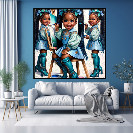 Black Girl Art - Kids Digital Art - Velvet's View - Baby Artists - A Joyful Expression 650