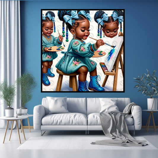 Black Girl Art - Kids Digital Art - Velvet's View - Baby Artists - A Joyful Expression 651