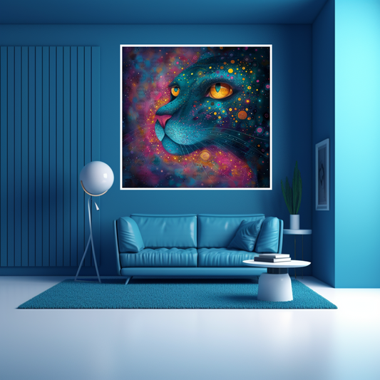 Black Girl Art - Animal Prints - Velvet's View Digital Art - Cosmic Feline Mystique