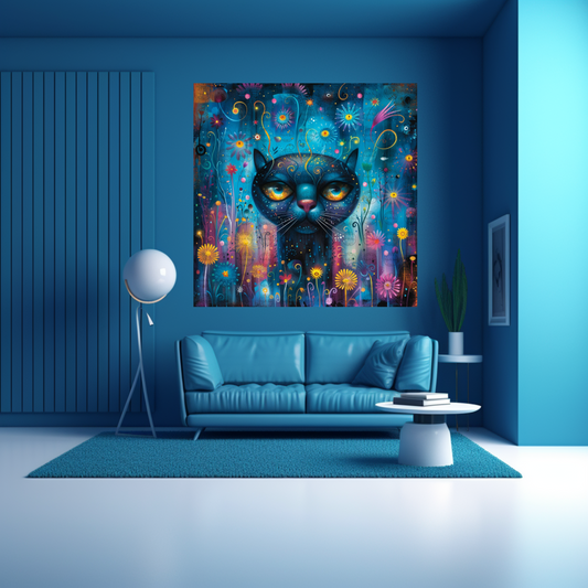 Black Girl Art - Animal Prints - Velvet's View Digital Art - Cosmic Feline Mystique