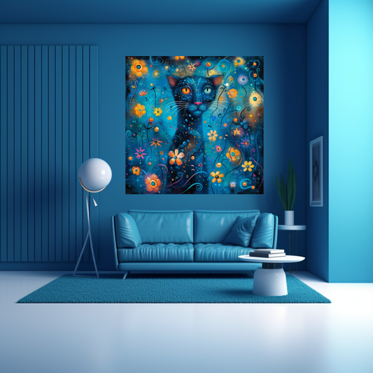 Black Girl Art - Animal Prints - Velvet's View Digital Art - Cosmic Feline Mystique