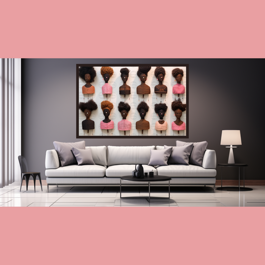 Digital Art - Threads of Elegance: Crocheted Woman in the Pink and Bronze #2019