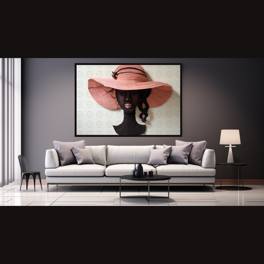 Digital Art - Threads of Elegance: Crocheted Woman in the Pink and Bronze #2015