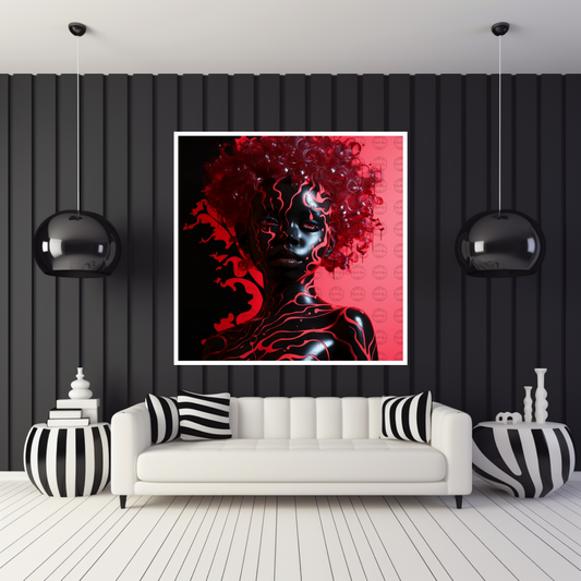 Black Girl Art - Kids Digital Art - Velvet's View - Ethereal Harmony: A Silhouette of Little Black Girl 356