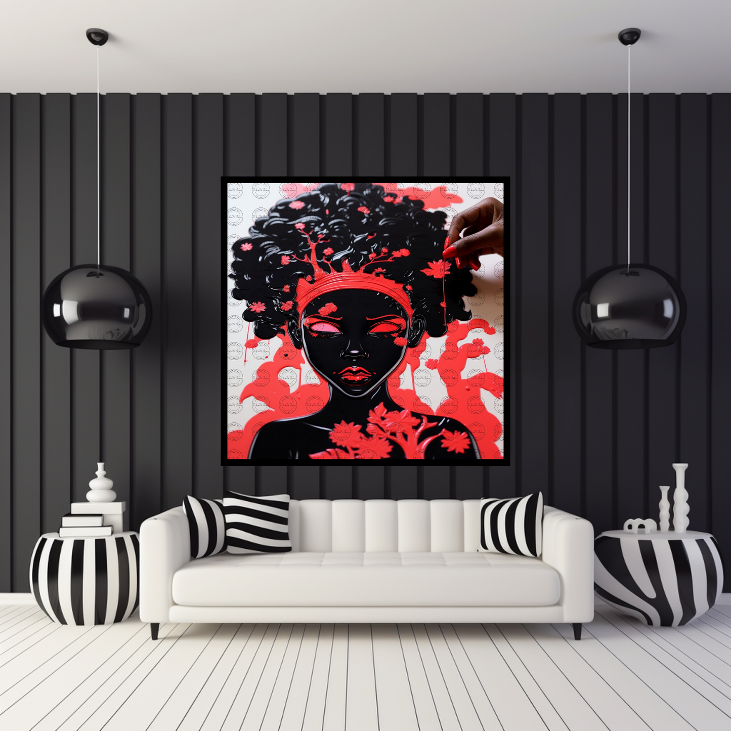 Black Girl Art - Kids Digital Art - Velvet's View - Ethereal Harmony: A Silhouette of Little Black Girl 357