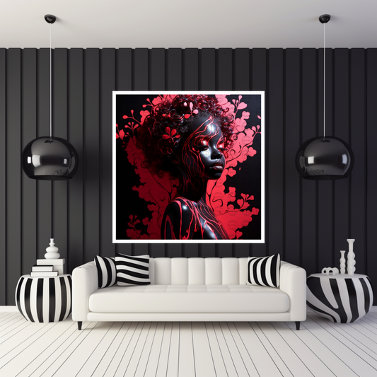 Black Girl Art - Kids Digital Art - Velvet's View - Ethereal Harmony: A Silhouette of Little Black Girl 350
