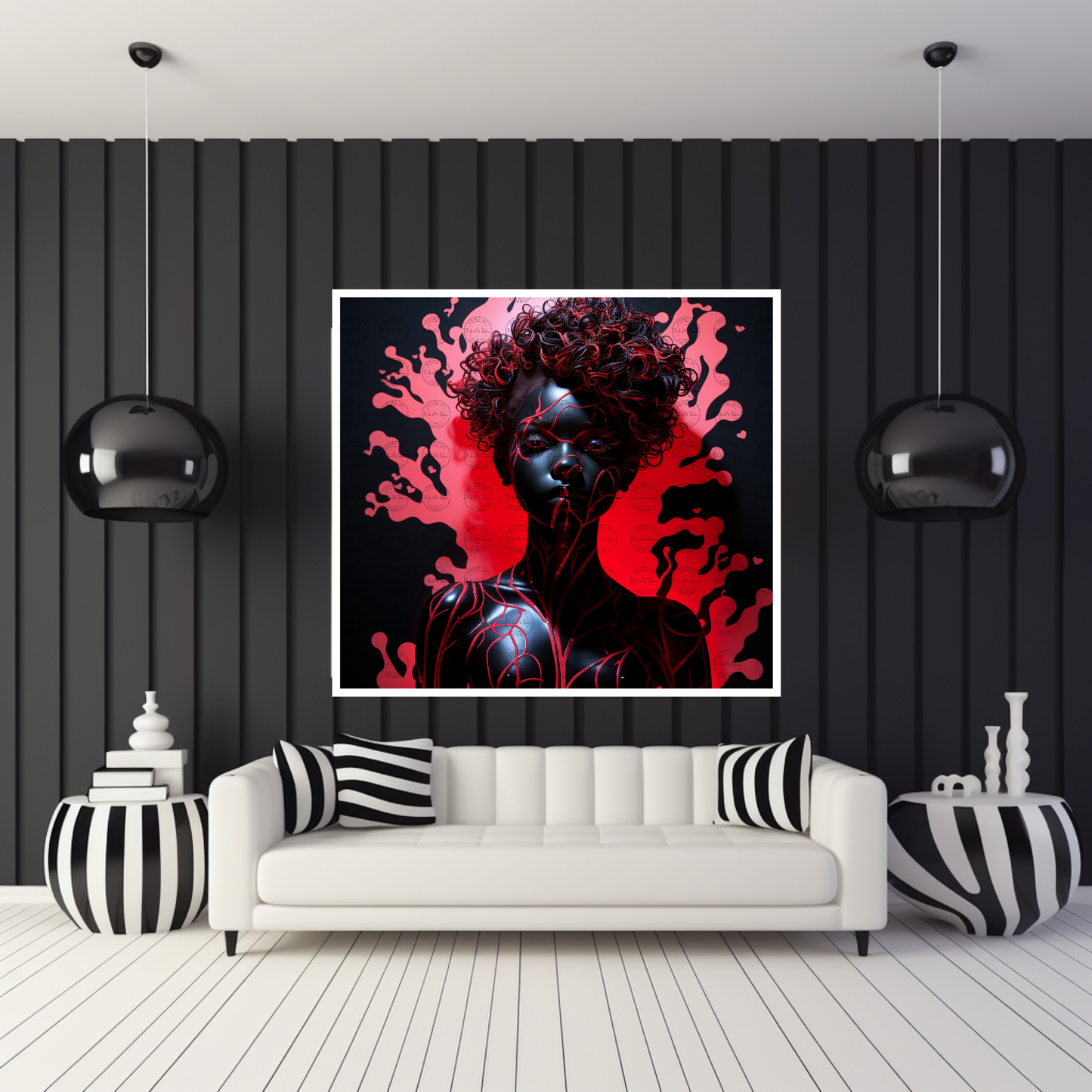 Black Girl Art - Kids Digital Art - Velvet's View - Ethereal Harmony: A Silhouette of Little Black Girl 351