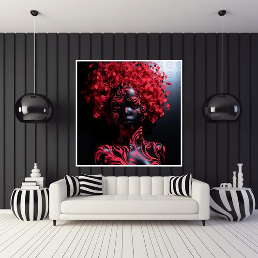 Black Girl Art - Kids Digital Art - Velvet's View - Ethereal Harmony: A Silhouette of Little Black Girl 352