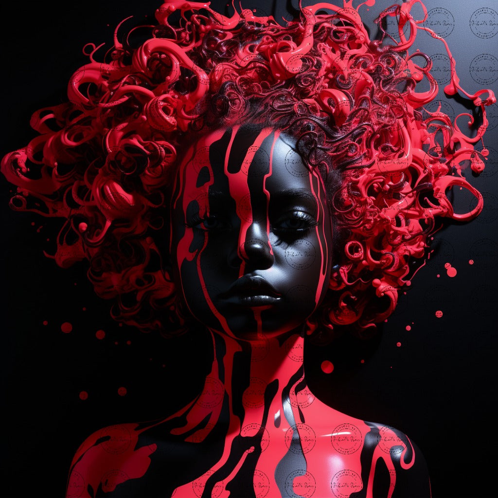 Black Girl Art - Kids Digital Art - Velvet's View - Ethereal Harmony: A Silhouette of Little Black Girl 353