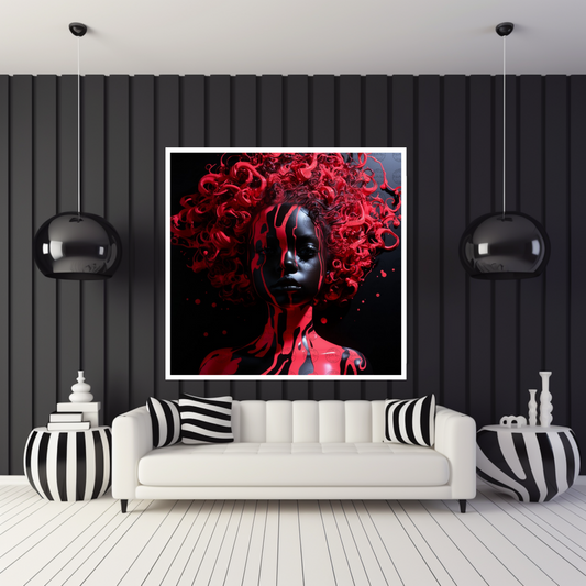 Black Girl Art - Kids Digital Art - Velvet's View - Ethereal Harmony: A Silhouette of Little Black Girl 353