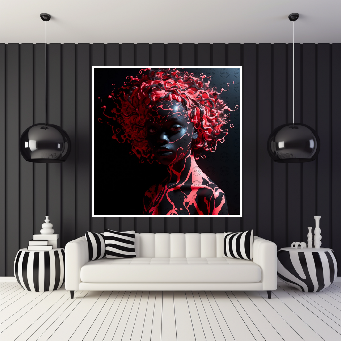 Black Girl Art - Kids Digital Art - Velvet's View - Ethereal Harmony: A Silhouette of Little Black Girl 354