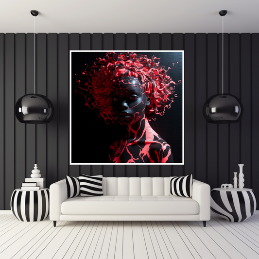 Black Girl Art - Kids Digital Art - Velvet's View - Ethereal Harmony: A Silhouette of Little Black Girl 354