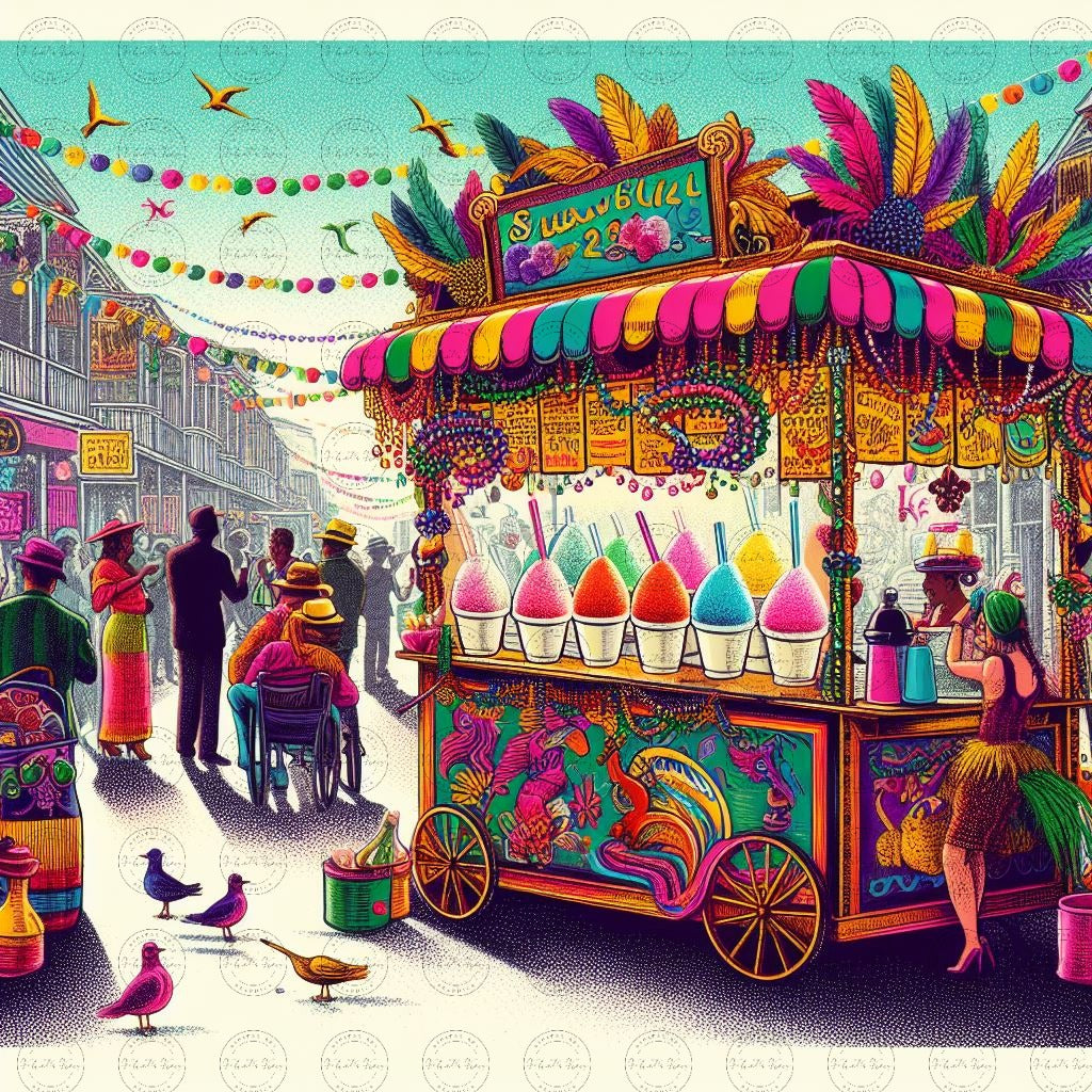 Digital Art - NOLA Dreams: The Sweet Symphony of Sno-Ball Stand - #2011