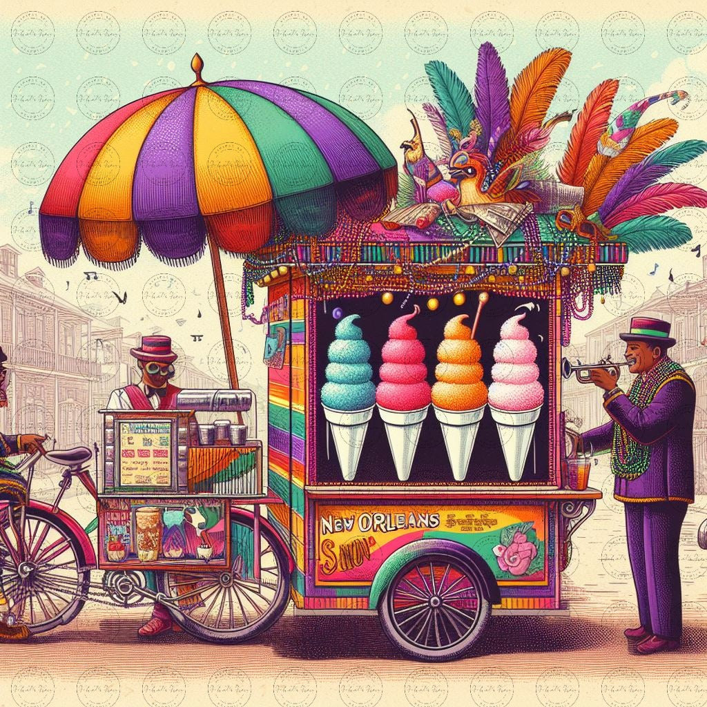 Digital Art - NOLA Dreams: The Sweet Symphony of Sno-Ball Stand - #2013