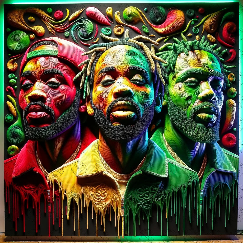 Digital Art - Glossy Rappers: A Candy-Coated Beat #2014