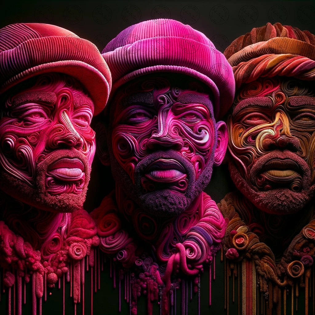 Digital Art - Glossy Rappers: A Candy-Coated Beat #2017