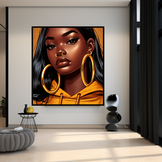 Digital Art - Gilded Grace: A Cutout Animation Portrait - #2013