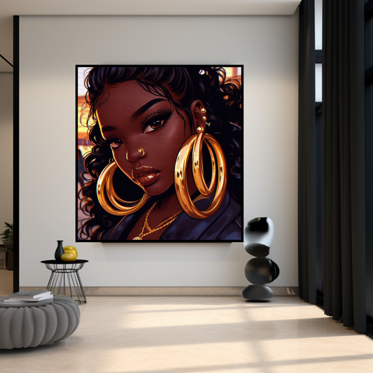Digital Art - Gilded Grace: A Cutout Animation Portrait - #2012