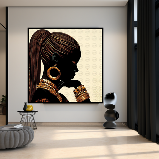 Digital Art - Gilded Grace: A Cutout Animation Portrait - #2011