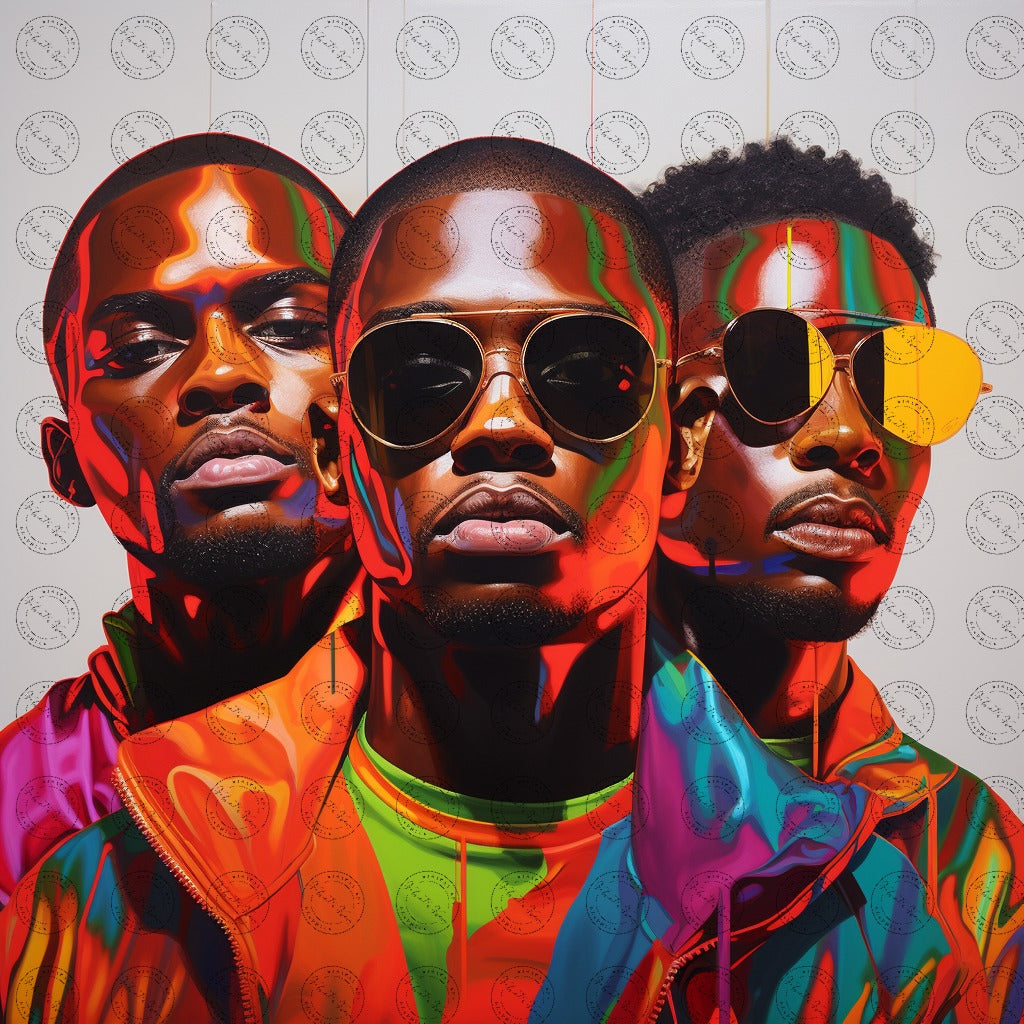 Digital Art - Emissaries of Spectrum: Portraits of Black Resilience - #2018