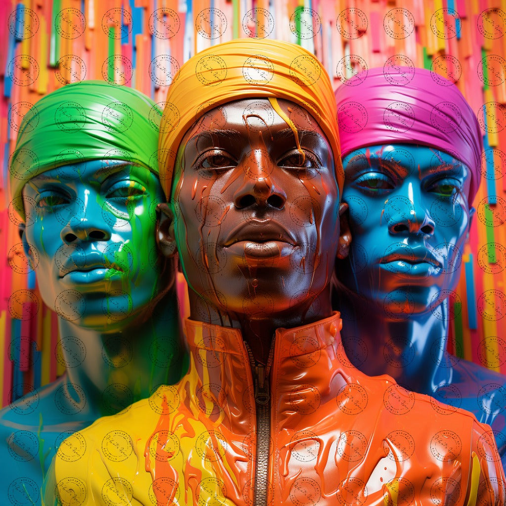 Digital Art - Emissaries of Spectrum: Portraits of Black Resilience - #2016