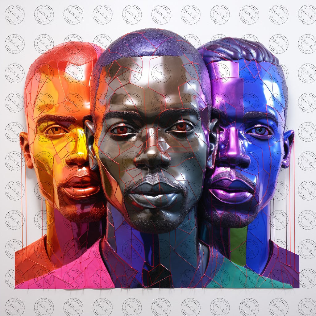 Digital Art - Emissaries of Spectrum: Portraits of Black Resilience - #2013