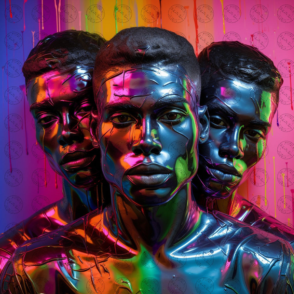 Digital Art - Emissaries of Spectrum: Portraits of Black Resilience - #2014